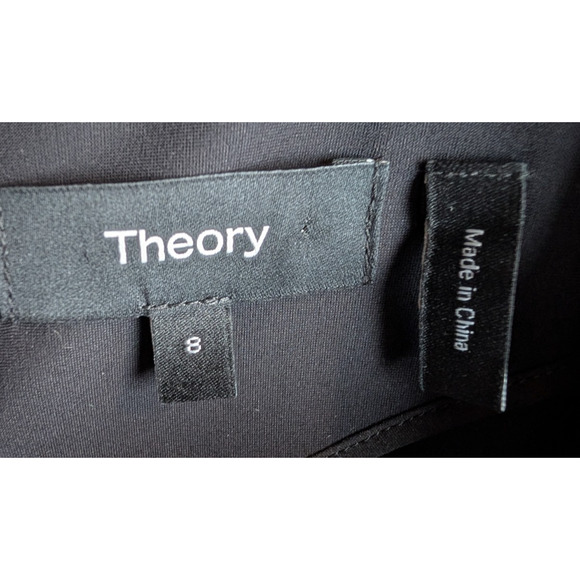 Theory‎ Womens Black Seam Sculpted Ponte Scuba Knit Classic Capsule Skater Dress - Picture 7 of 13